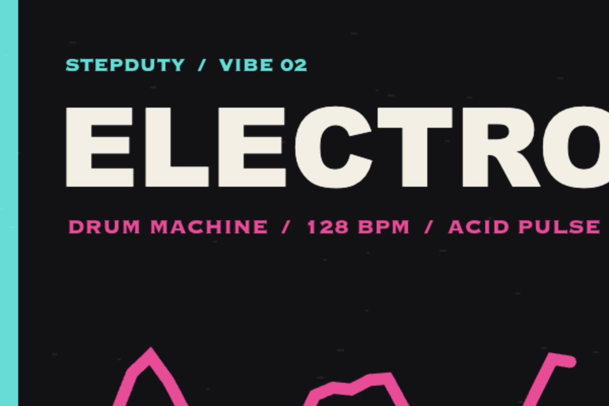 Electronic drum machine poster