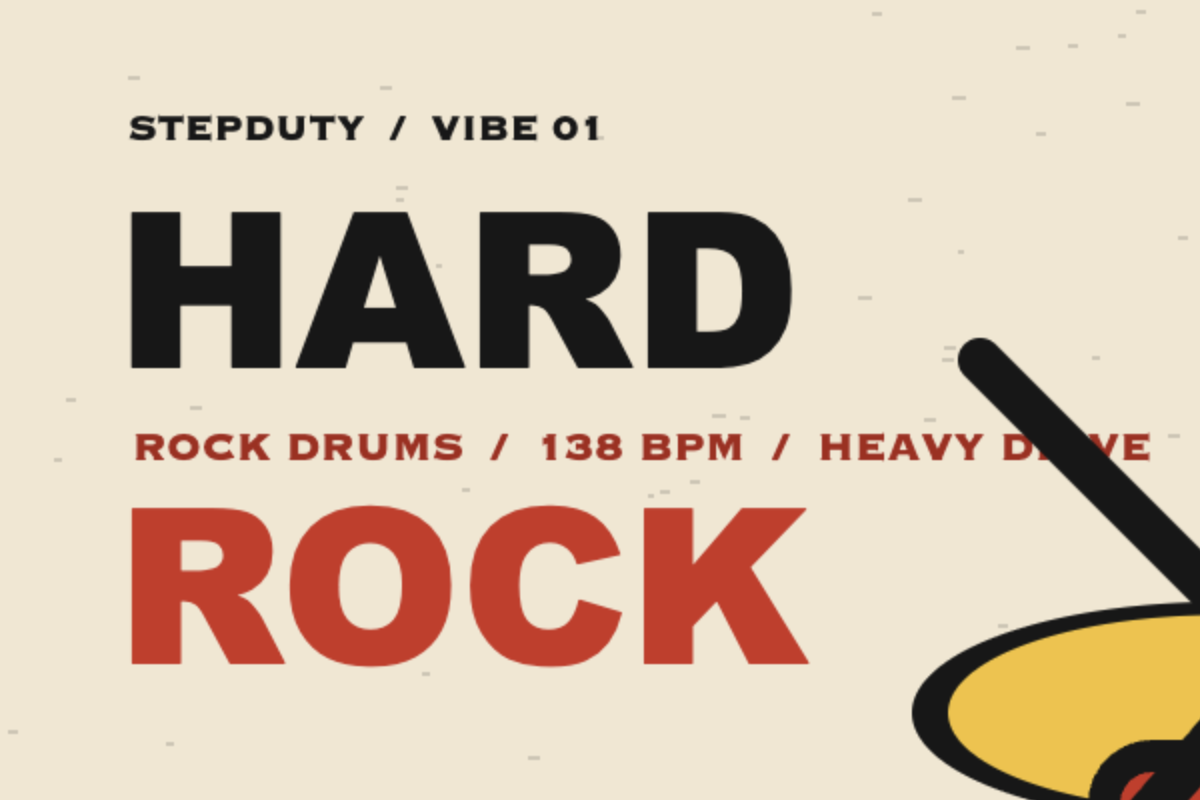 Hard rock drum kit poster