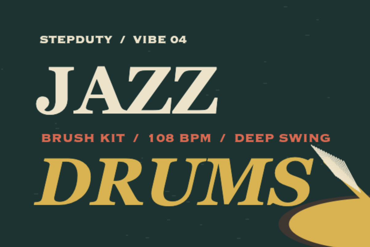 Jazz brush drum kit poster